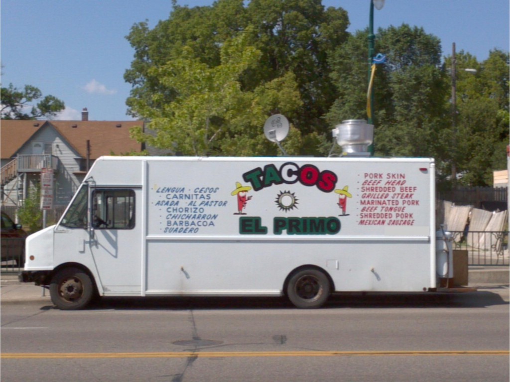Taco Truck with a Satellite Dish